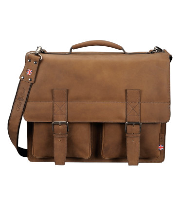 Alassio aktovka EARL, kůže, hnědá