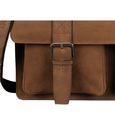 Alassio aktovka EARL, kůže, hnědá