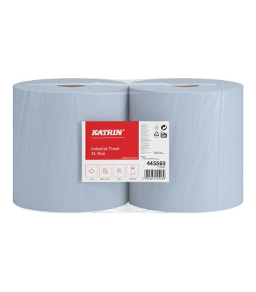 Průmyslové utěrky Katrin v roli - 1vrstvé, modré, 2 role