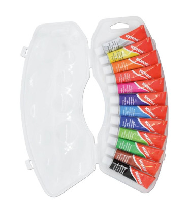 Temperové barvy Kores - 12 barev v tubě