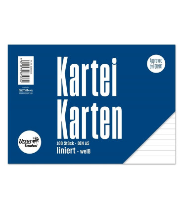 Listy do kartotéky A5 - linkované, 100 ks