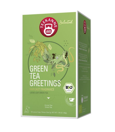 Zelený čaj Teekanne Luxury - Green Tea Greetings, 25x 2 g, 50 g