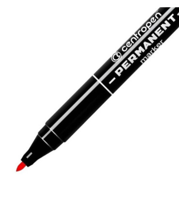Permanentní popisovač Centropen 2846 - kulatý hrot, červený