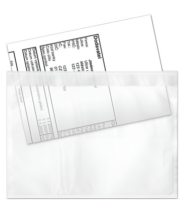 Samolepicí kapsy na zásilky - C6, průhledné, 250 ks
