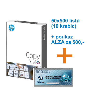 Kancelářský papír HP A4 - 80 g/m2, 50x500 listů + ALZA 500Kč