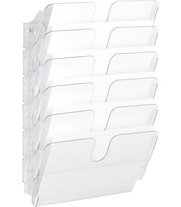 Prezentační nástěnný stojan Durable FLEXIPLUS - 6 přihrádek, transparentní