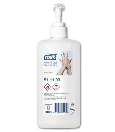 Gelová dezinfekce na ruce Tork - s pumpičkou, 500 ml