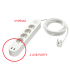 Prodlužovací kabel, 4 zásuvku, 2 USB porty, bílá 3.0 m