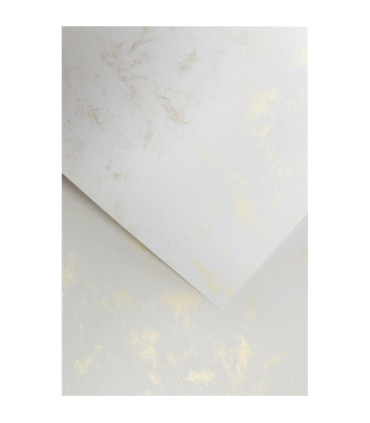 Ozdobný papír A4 Mramor - 220 g/m2, zlatý, 20 listů