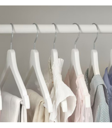 Masivní dřevěné ramínko, Barva bílá, Cena za balení