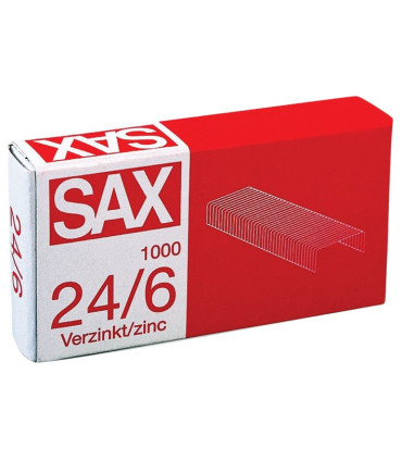 Drátky do sešívačky Sax - 24/6, 1000 ks