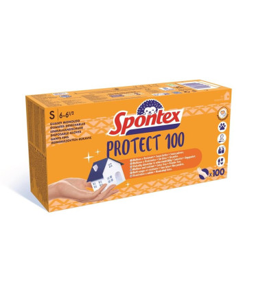 Jednorázové vinylové rukavice Spontex P - vel. S, 100ks