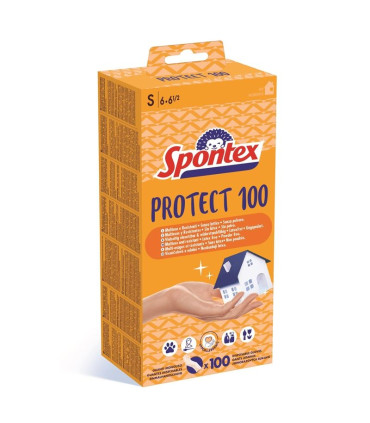 Jednorázové vinylové rukavice Spontex P - vel. S, 100ks