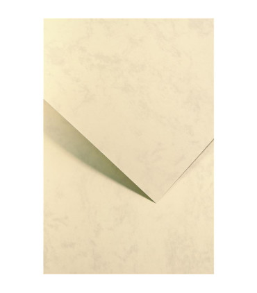 Ozdobný papír A4 Mramor - 220 g/m2, slonová kost, 20 listů