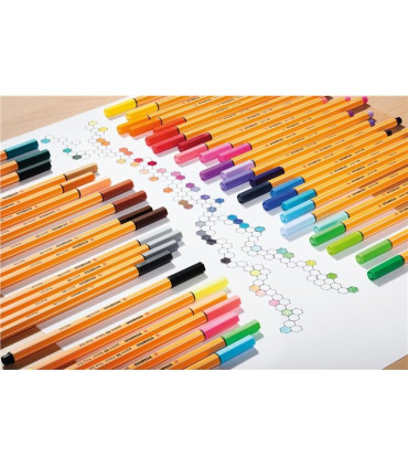 Liner STABILO point 88 - 0,4 mm, zelený, 10 ks