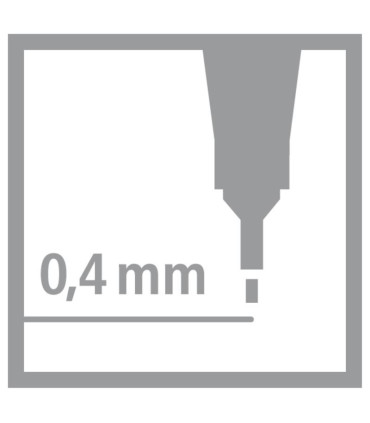 Liner STABILO point 88 - 0,4 mm, červený, ks