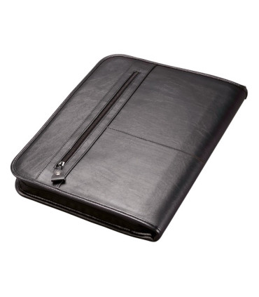 Konferenční desky LIMONE A4 se zipem, kůže, černá (30014)