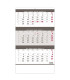 Tříměsíční nástěnný kalendář 2026 - šedý