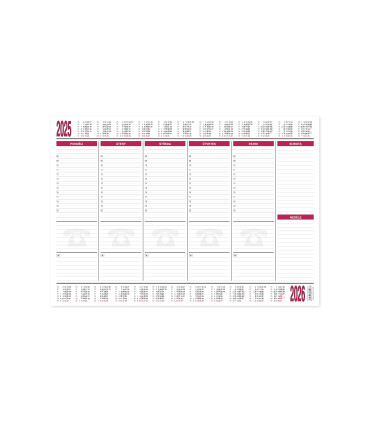 Plánovací kalendář a podložka na stůl - A2, 2025-2026