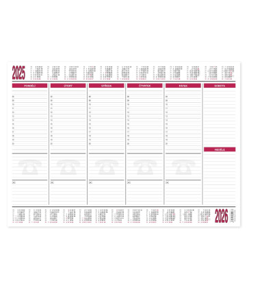 Plánovací kalendář a podložka na stůl - A2, 2025-2026