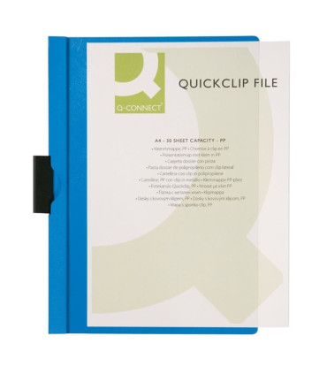 Zakládací desky s klipem Q-Connect - A4, kapacita 60 listů, červené, 25 ks