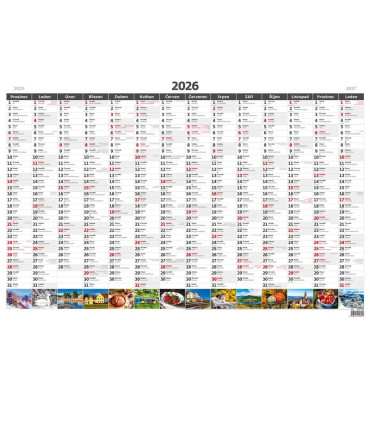 Plánovací roční mapa 2026 - A1, obrázková