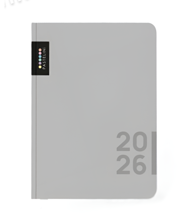 Diář denní Pastelini A5 - šedý 2026
