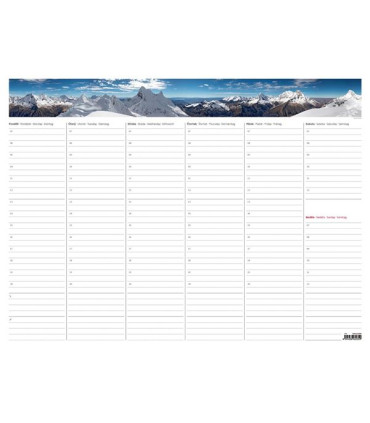 Týdenní plánovací mapa 2026 - A2, s fotografií