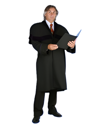 Talár pro soudce černé - fialové, muž