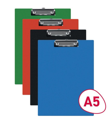 Psací podložka s klipem Q-Connect - A5, mix barev