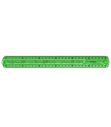 Pravítko KEYROAD Flexi - 30 cm, ohebné, zelené