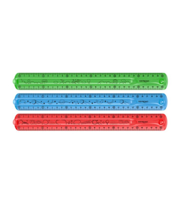 Pravítko KEYROAD Flexi - 30 cm, ohebné, zelené